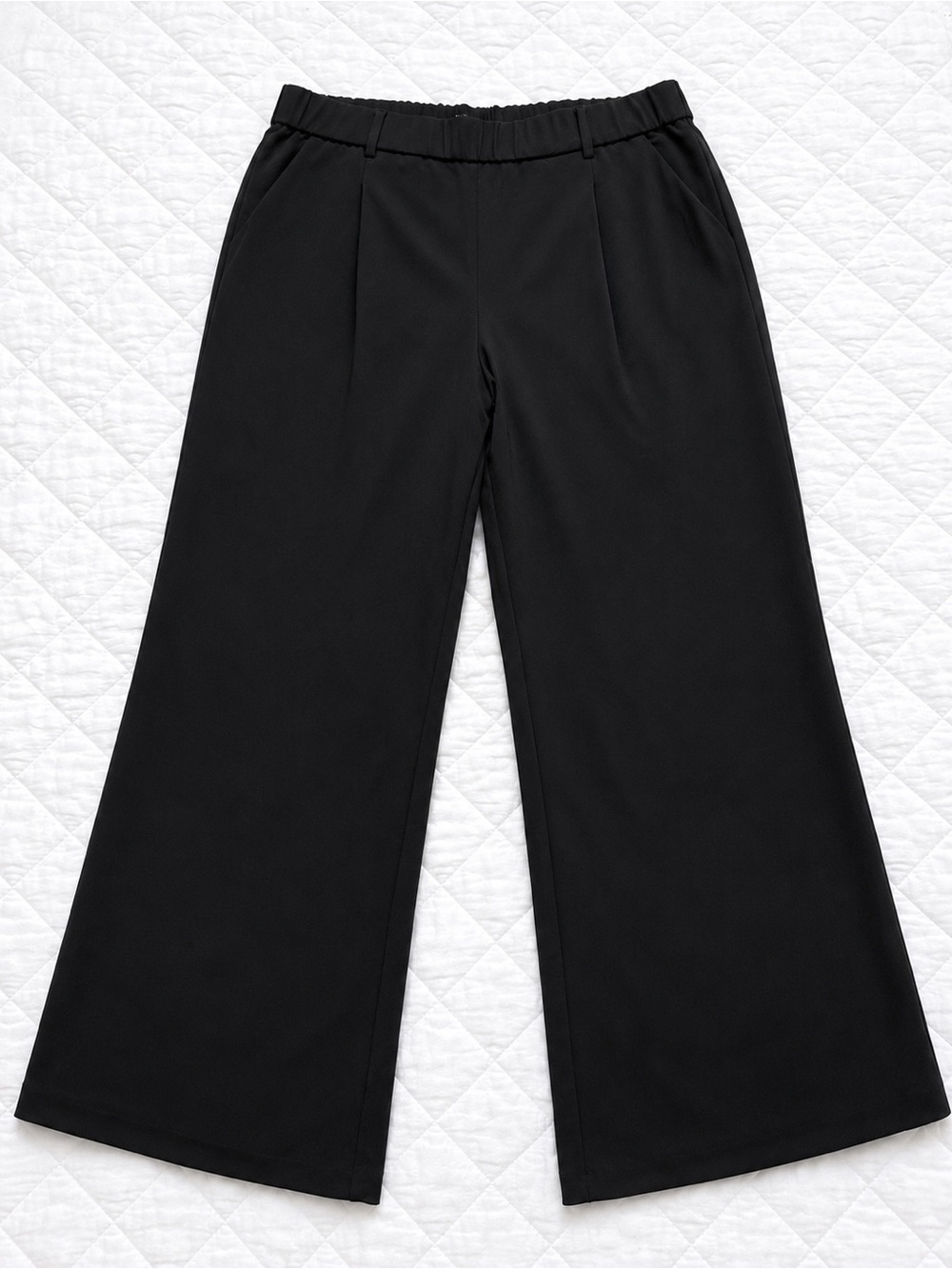 Zac & Rachel Black Pull-On Wide Leg Pants XL NWT Stretch Career Trousers